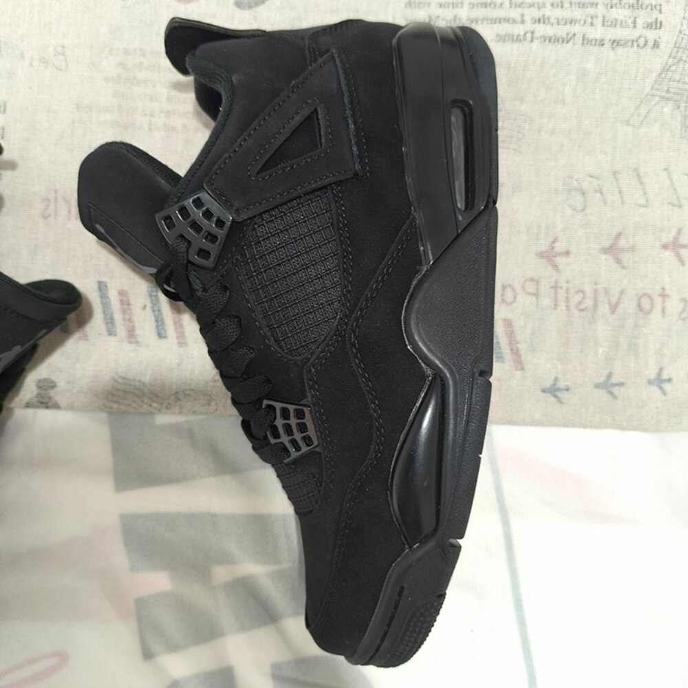 Jordan 4 All Black Basketball Shoes - Picture 5 of 10